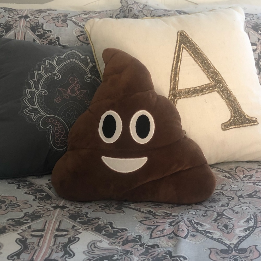 poop emoji pillow